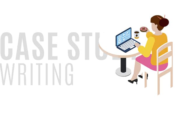 Agency marketing team planning a case study library covering multiple client industries, illustrating agency portfolio content strategy, SEO-indexable case study pages, and human-written case studies built to support new business development.